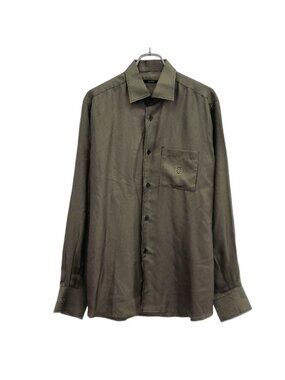 Gucci Dot Silk Shirt Brown 42